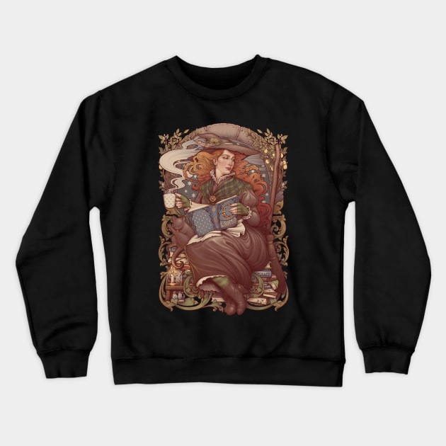 NOUVEAU FOLK WITCH Crewneck Sweatshirt by Medusa Dollmaker